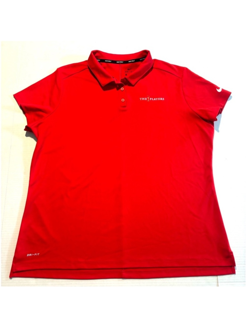 Nike Golf Women’s Red‎ The Players Dri-Fit Performance Polo Shirt Size XXL
